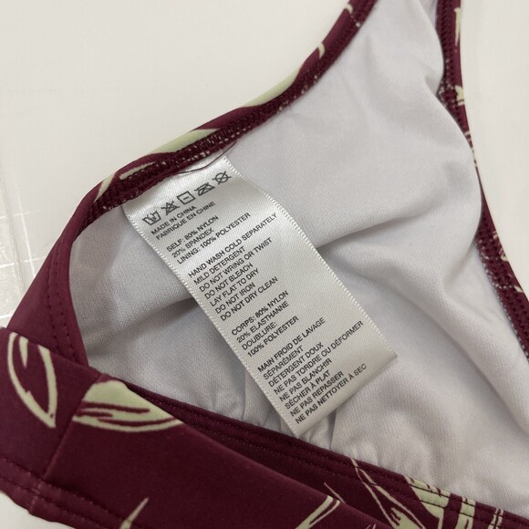 Out From Under Urban Outfitters Tropical Eggplant Bikini Halter Top Swim Medium - Picture 7 of 8